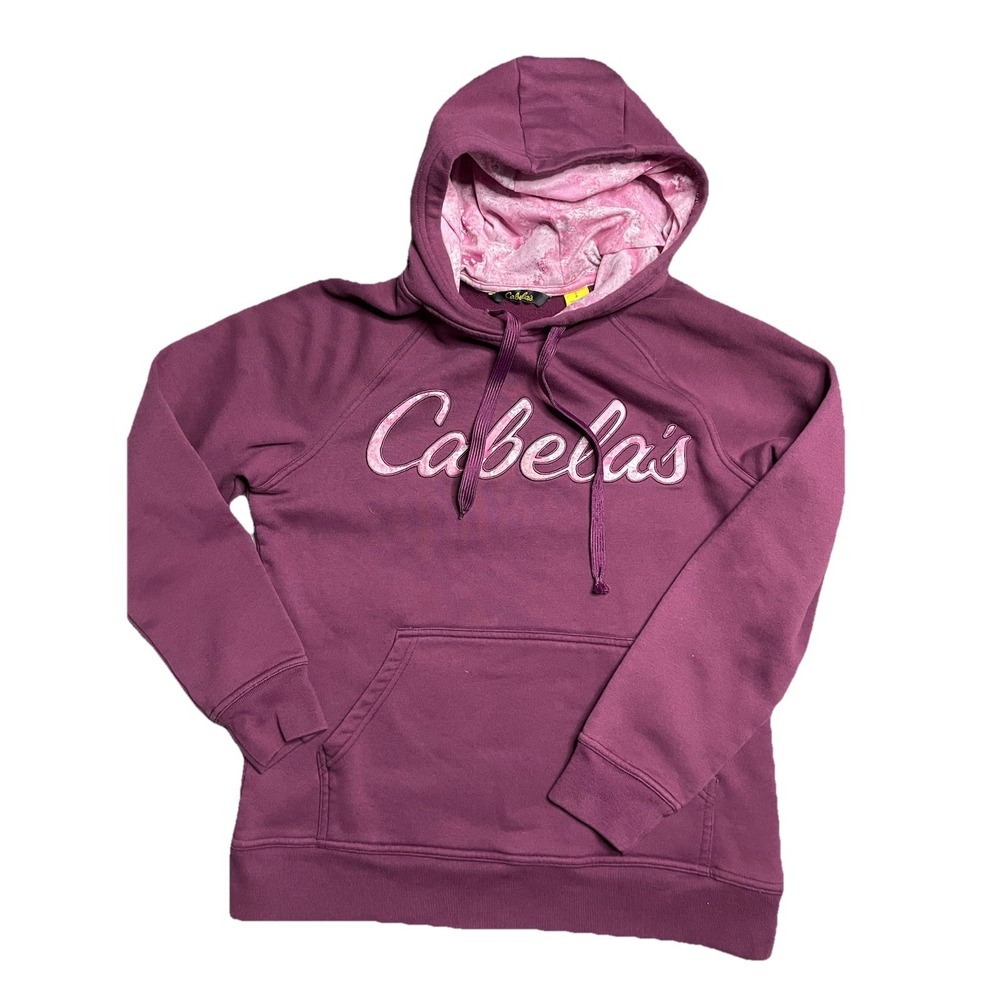 Cabela's Women's Small Plum Hoodie Pullover Kangaroo Pocket Soft Fleece Lined